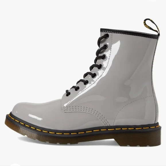 Dr Martens gray patent leather boot - Picture 2 of 2
